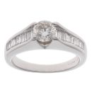 18ct White Gold 0.75ct Diamond Solitaire Ring