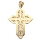 9ct Yellow Gold Cubic Zirconia Cross Pendant