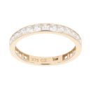 9ct Yellow Gold Cubic Zirconia Half Eternity Ring