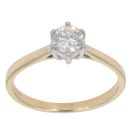 18ct Yellow Gold 0.52ct Brilliant Cut Diamond Solitaire Ring