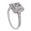 18ct White Gold 0.45ct Brilliant Cut Diamond Cluster Ring