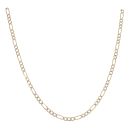 14ct Yellow And White Gold Figaro Chain 20"
