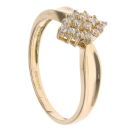 18ct Yellow Gold Cubic Zirconia Cluster Ring