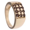 9ct Yellow Gold Stone Smokey Quartz Signet Ring