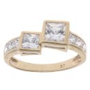 9ct Yellow Gold Cubic Zirconia Stone Set Ring