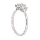 18ct White Gold 0.50ct Princess Cut Diamond Trilogy Ring