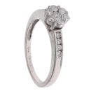18ct White Gold 0.50ct Brilliant Cut Diamond Cluster Ring