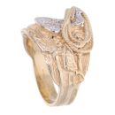9ct Yellow Gold Cubic Zirconia Saddle Ring