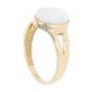 9ct Yellow Gold Created Opal Stone Set Ring