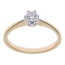 9ct Yellow Gold Cubic Zirconia Single Stone Ring