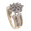 9ct Yellow Gold 1.75ct Brilliant Cut Diamond Cluster Ring