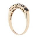 9ct Yellow Gold Sapphire And Cubic Zirconia Ring