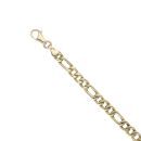 14ct Yellow Gold Figaro Bracelet 8.5"