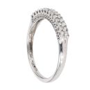 9ct White Gold 0.33ct Diamond Two Row Ring