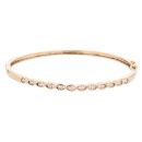 9ct Yellow Gold Cubic Zirconia Hinged Bangle