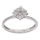9ct White Gold 0.30ct Brilliant Cut Diamond Cluster Ring