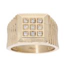 9ct Yellow Gold 0.10ct Diamond Signet Ring