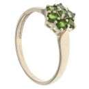 9ct Yellow Gold Diopside Cluster Ring