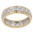 18ct Yellow and White Gold Cubic Zirconia Eternity Ring