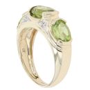 9ct Yellow Gold 0.05ct Diamond And Peridot Ring