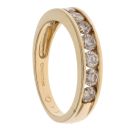 18ct Yellow Gold 1.00ct Brilliant Cut Diamond Half Eternity Ring
