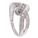 9ct White Gold 0.20ct Diamond Knot Ring