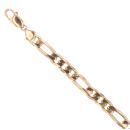 9ct Yellow Gold Figaro Bracelet 8"