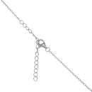 Silver Cubic Zirconia Snowflake Pendant and Chain 18" by Icesia