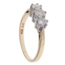 9ct Yellow Gold 0.50ct Brilliant Cut Diamond Trilogy Ring