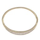 9ct Yellow And White Gold 0.25ct Brilliant Cut Diamond Greek Key Bangle
