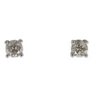18ct White Gold 1.07ct Brilliant Cut Diamond Earrings