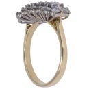 18ct Yellow Gold 1.50ct Diamond Cluster Ring