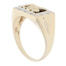 9ct Yellow Gold 0.10ct Diamond Eagle Signet Ring