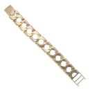 9ct Yellow Gold Patterned Curb Bracelet 8.5"