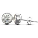 9ct White Gold Cubic Zirconia Rub-Over Studs