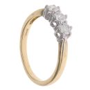 18ct Yellow Gold 0.55ct Brilliant Cut Diamond Trilogy Ring