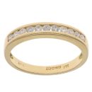 18ct Yellow Gold 0.33ct Brilliant Cut Diamond Half Eternity Ring