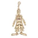 9ct Yellow Gold Multi-Gemstone Clown Pendant
