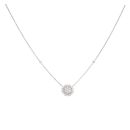 18ct White Gold 0.60ct Diamond Sunflower Pendant 18"