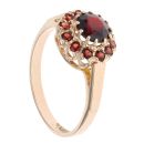 9ct Yellow Gold Garnet Cluster Ring