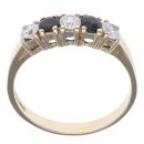 9ct Yellow Gold Sapphire And Cubic Zirconia Ring