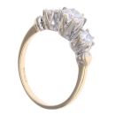9ct Yellow Gold Cubic Zirconia Three Stone Ring