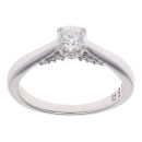 18ct White Gold 0.45ct Brilliant Cut Diamond And Solitaire Ring