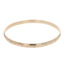 9ct Yellow Gold Patterned Filigree Bangle