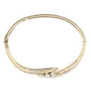 9ct Yellow Gold 1.00ct Brilliant Cut Diamond Twist Bangle