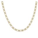 9ct Yellow Gold Square Link Chain 18"