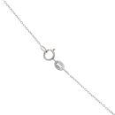 18ct White Gold 1.10ct Princess And Brilliant Cut Diamond Pendant And Chain 18"