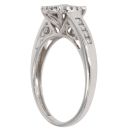 9ct White Gold 0.35ct Brilliant Cut Diamond Cluster Ring
