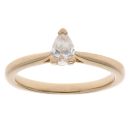 18ct Yellow Gold 0.30ct Diamond Pear Cut Solitaire Ring