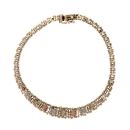 9ct Yellow White And Rose Gold Fancy Bracelet 7.5"